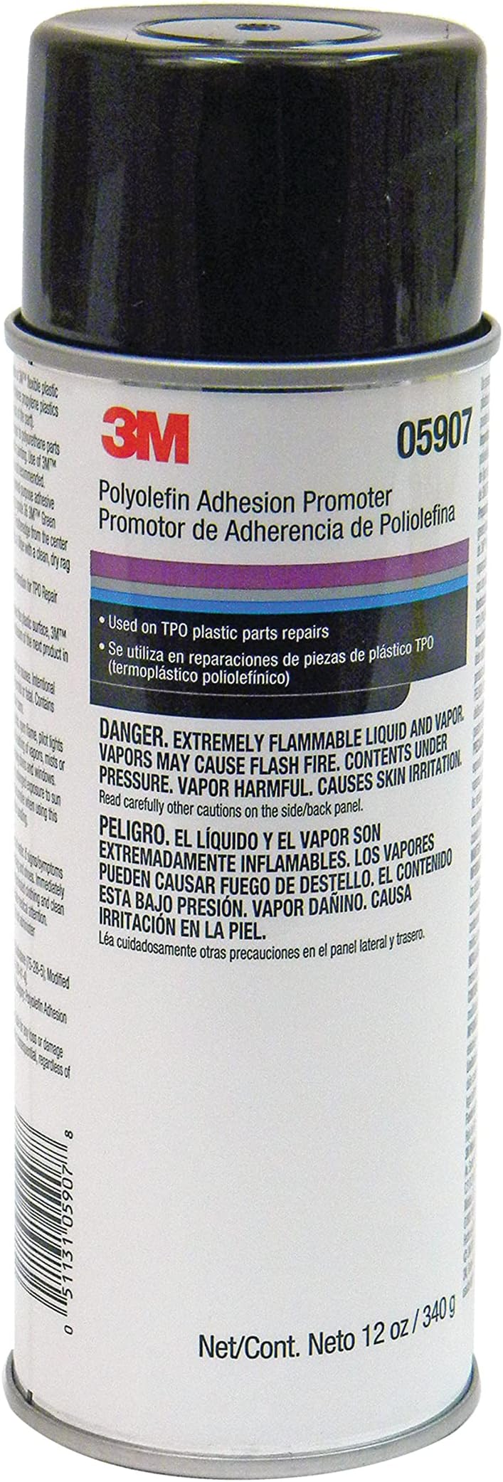 3M Polyolefin Adhesion Promoter, 05907, 12 oz Net Wt , Black