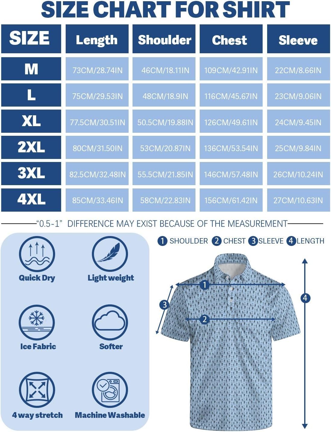 Golf Shirts for Men Funny Golf Polo Shirts Short Sleeve Polo Shirts Moisture Wicking Performance Golf Outfits