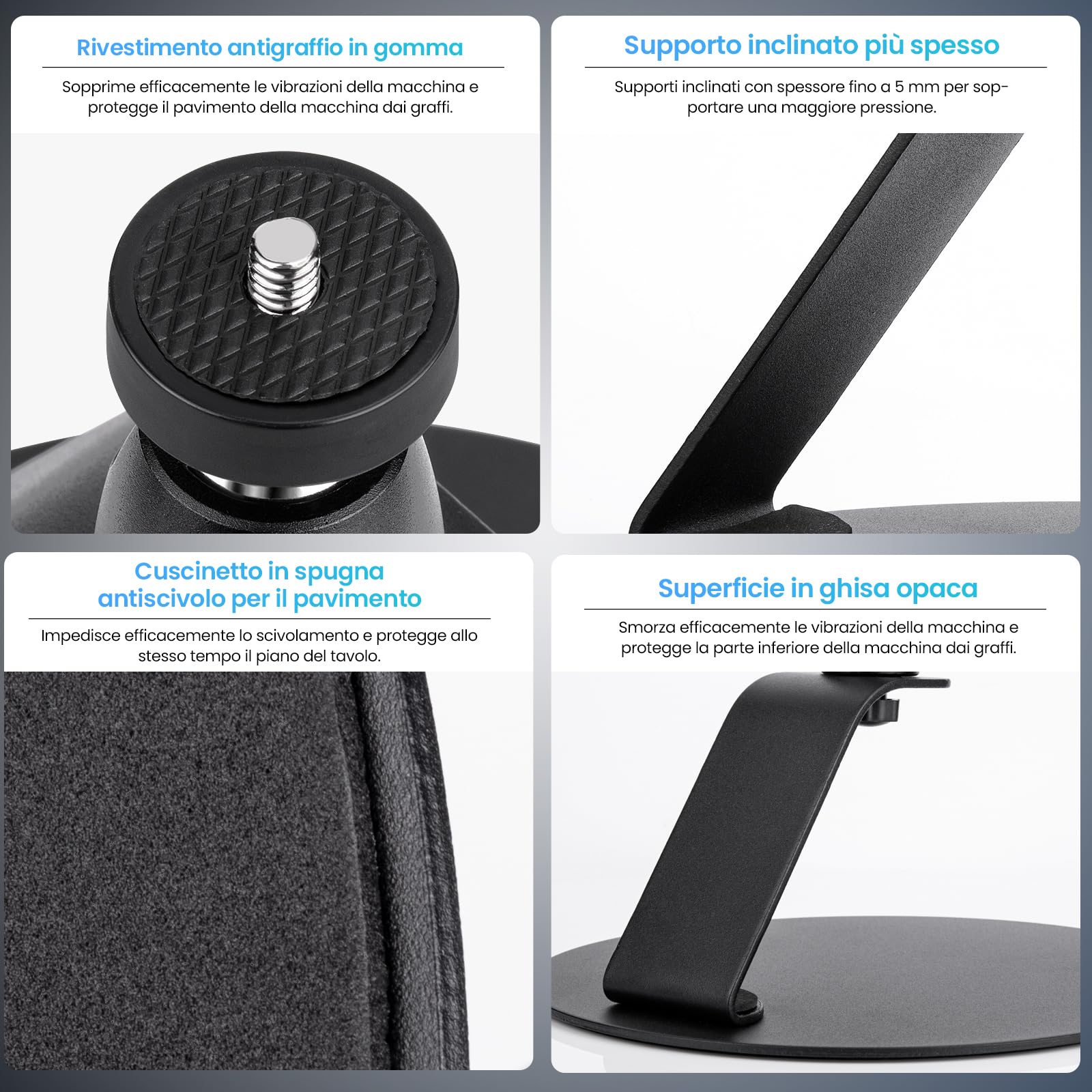 Porta Proiettore Da Tavolo, Supporto Proiettore Tavolo Con Interfaccia A Vite Da 1/4 Di Pollice, Supporto Proiettore Con Rotazione A 360°, Per Home Cinema, Sala Giochi, Ufficio (B)