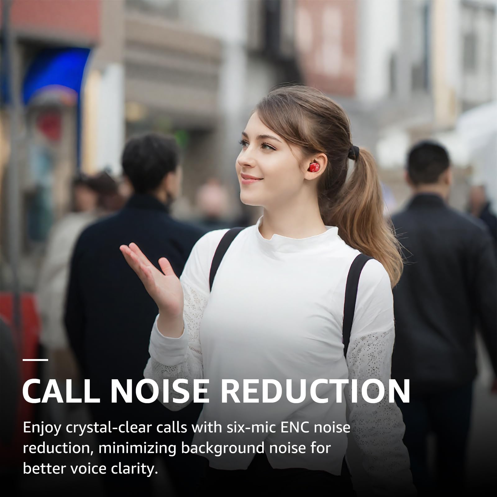 TOZO NC9 Hybrid Active Noise Cancelling Earbuds for Travel Work Calls 45dB ANC Wireless Earbuds - Image 4