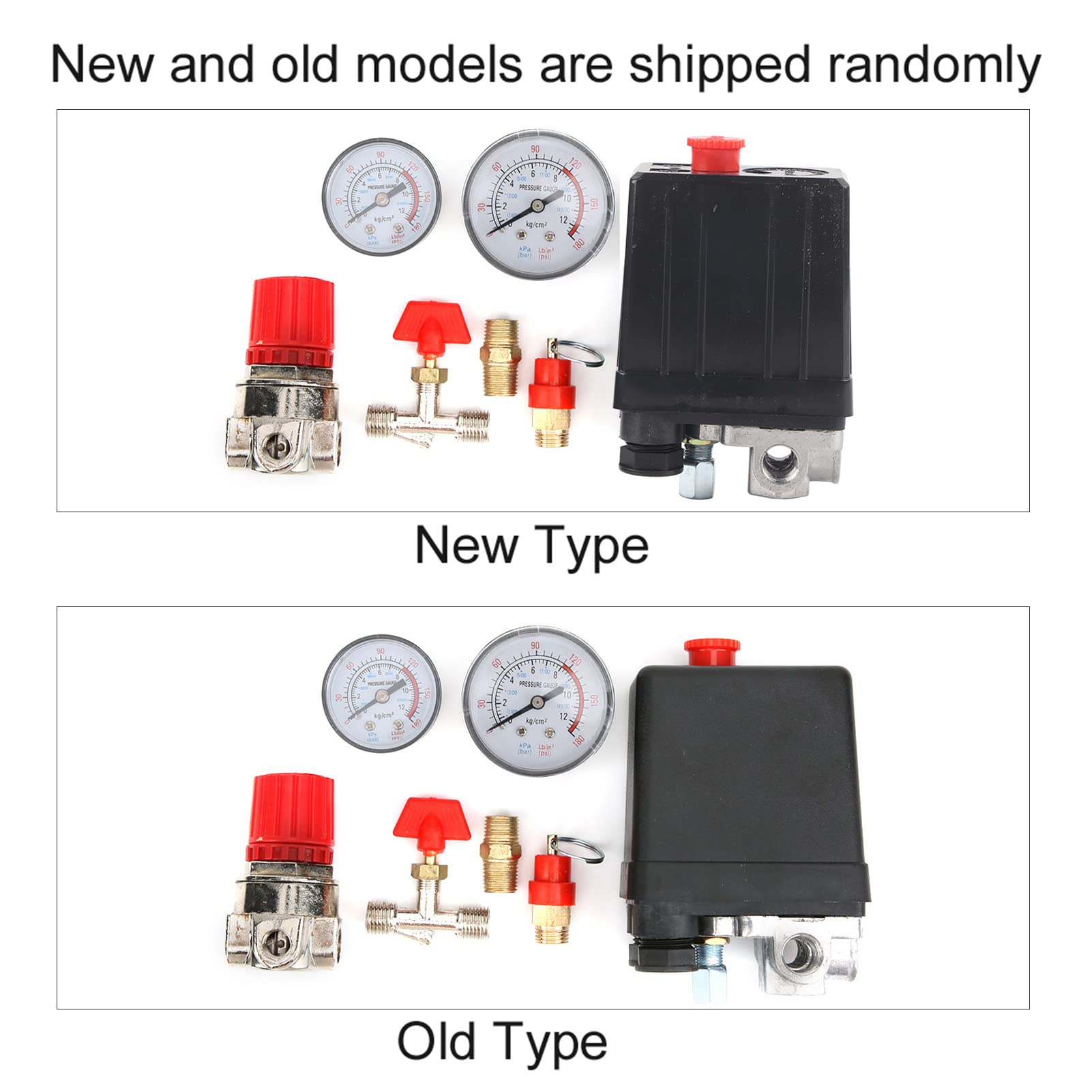 Interruttore a valvola a pressione 4 buche Ridinger-Relief Relief Gauges Accessori del compressore d'aria