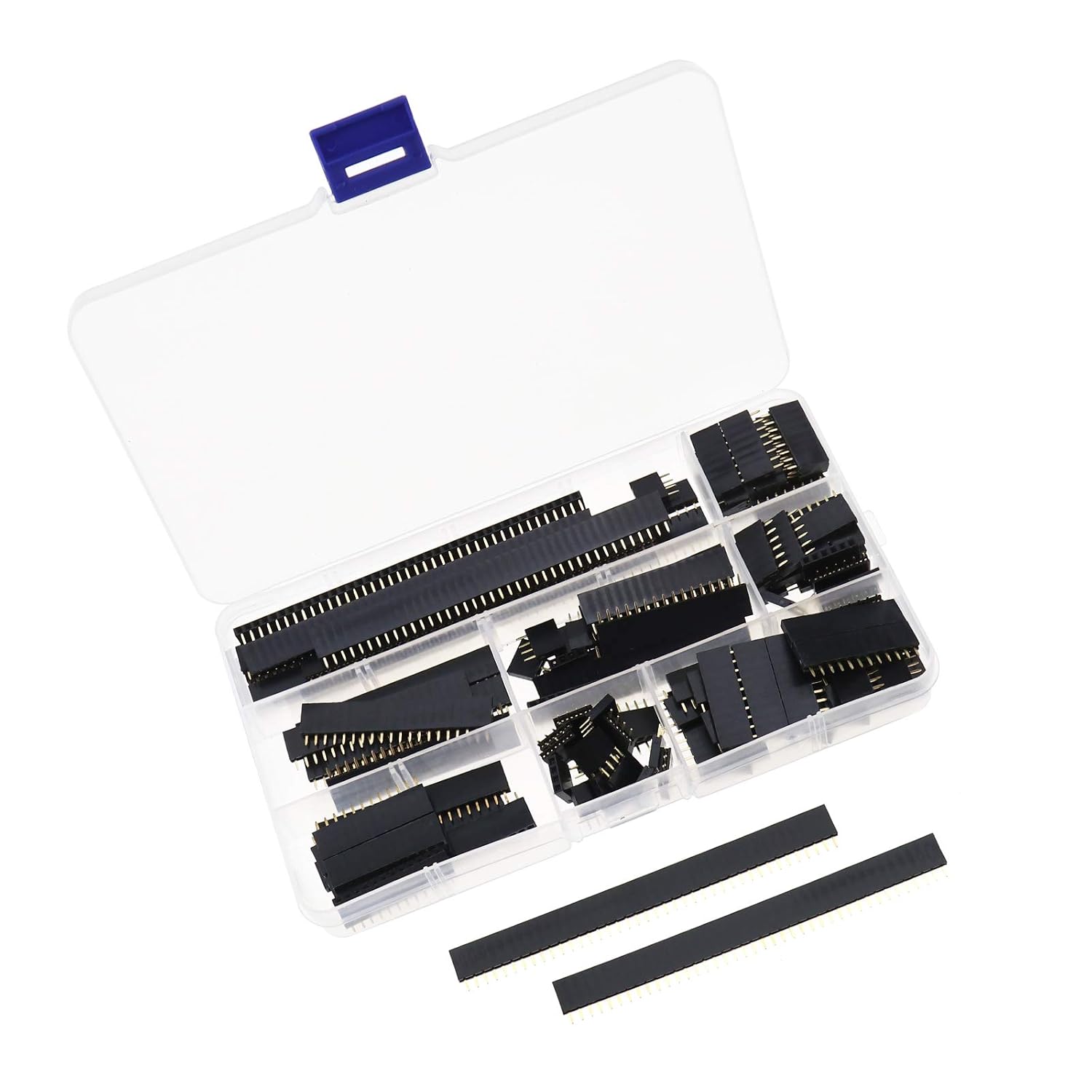120Pcs 8 Size Straight Single Row PCB Board Female Pin Connector Pin ...