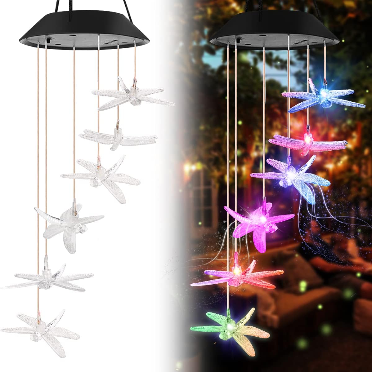 Solar Windspiele Windspiele für Draußen Wasserdicht