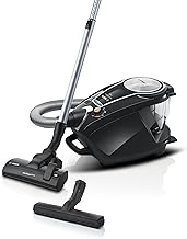 Bosch Staubsauger beutellos ProSilence Serie 8 BGS7MS64, Bodenstaubsauger, leise, Hygiene-Filter, Bodendüse für Parkett, Teppich, Fliesen, Starke Saugleistung, langes Kabel, 800 W, schwarz