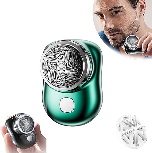 Miniatura 10 de DASHENRAN Afeitadora eléctrica portátil Mini-Shave, maquinilla de afeitar eléctrica para hombres, carga recargable fácil de usar con un botón para