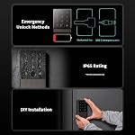 Aqara Smart Lock U100, Fingerprint Keyless Entry Door Lock with Apple Home Key, Touchscreen Keypad, Bluetooth Electronic Deadbolt, IP65 Weatherproof, Supports Apple HomeKit, Alexa, Google, IFTTT, Gray