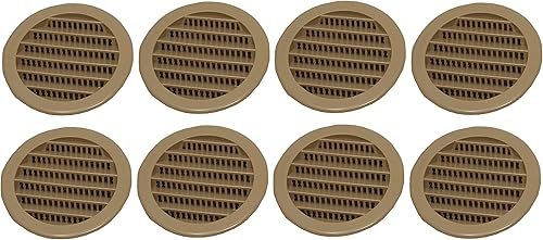 Vista 61 de Cubierta redonda de rejilla de rejilla de plástico de 4 pulgadas para rejilla de ventilación de reptiles (4, blanco)