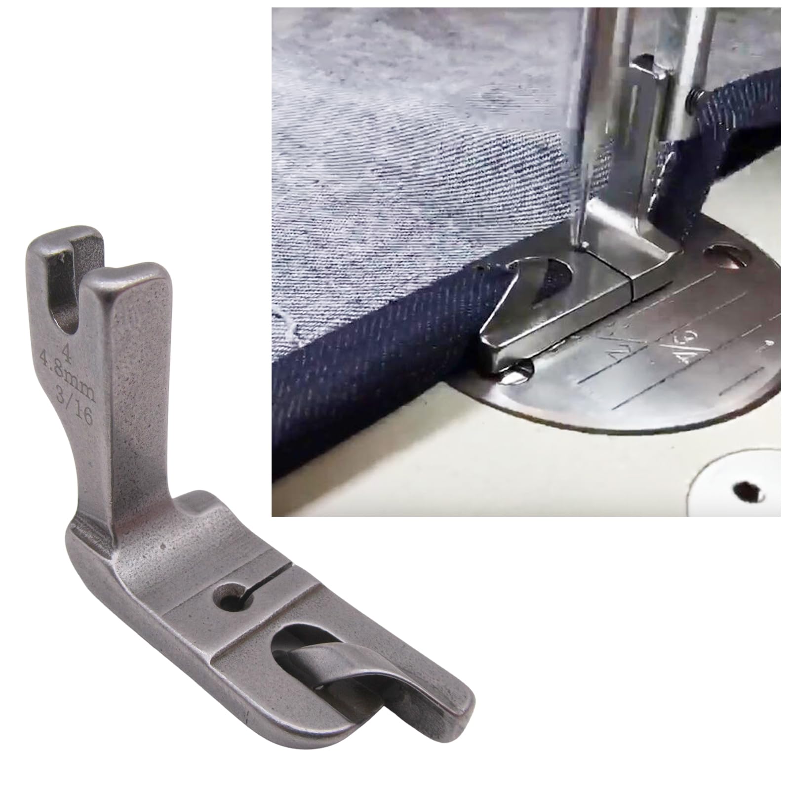 CKPSMS Brand - 5Size Rolled(Scroll) Hemmer Foot #160344+120938+120803+120805+120806 Compatible with/Replacement for Juki Brand DDL-5550 DDL-8700 TL-18QVP TL-2010Q Brother Brand DB2-B745 DB2-B755