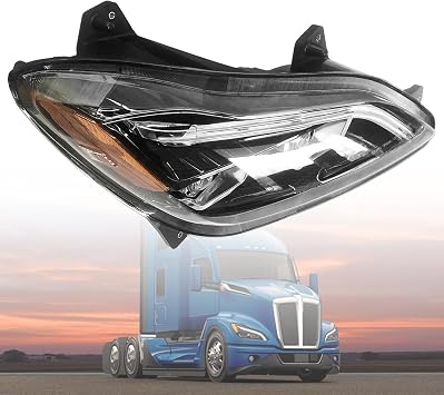 P546157100R Right Passenger Side LED Headlight Headlamp Assembly Fits for Kenworth T680 Next Gen 2022-2025 P54-6157-100 P546157100