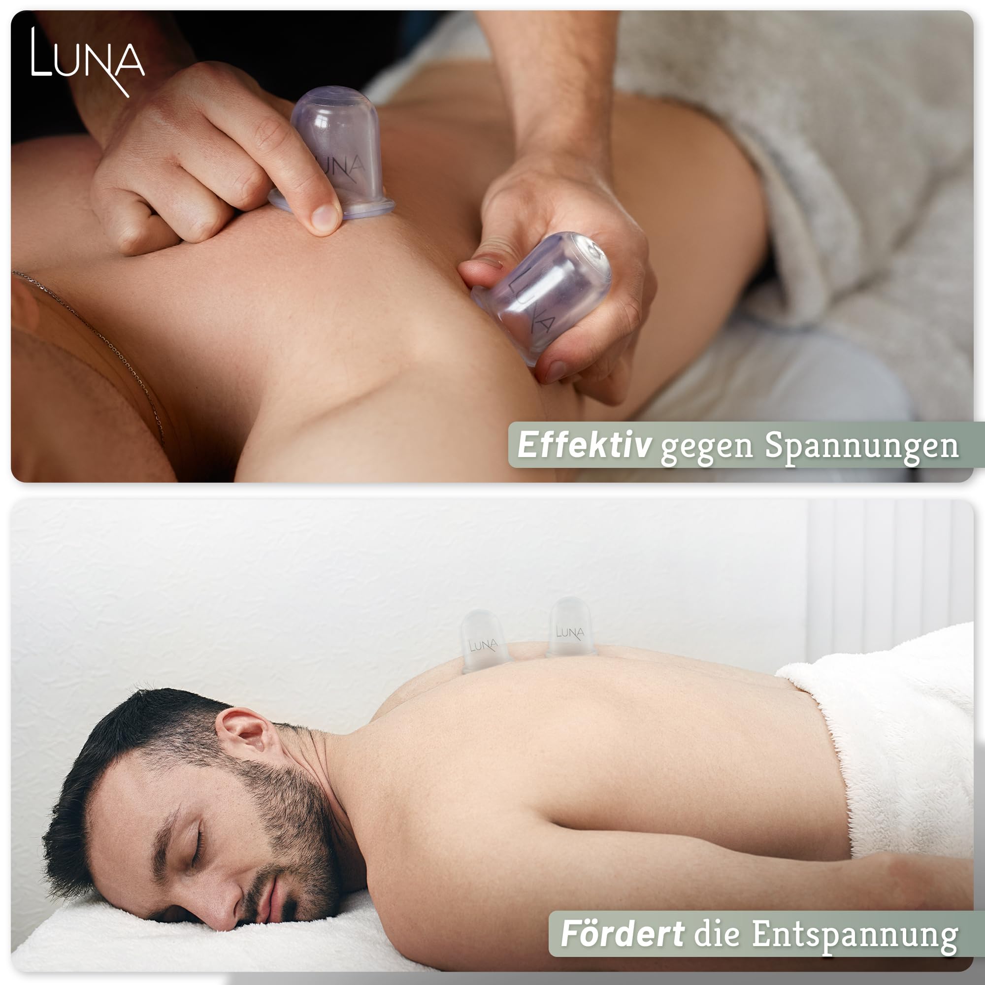 2er Set Premium Schröpfgläser Silikon in verschiedenen Größen hochwertige Cupping Set - inklusive Anwendungsbuch - Endlich Schluss mit Verspannungen - Anti Cellulite Schröpfen