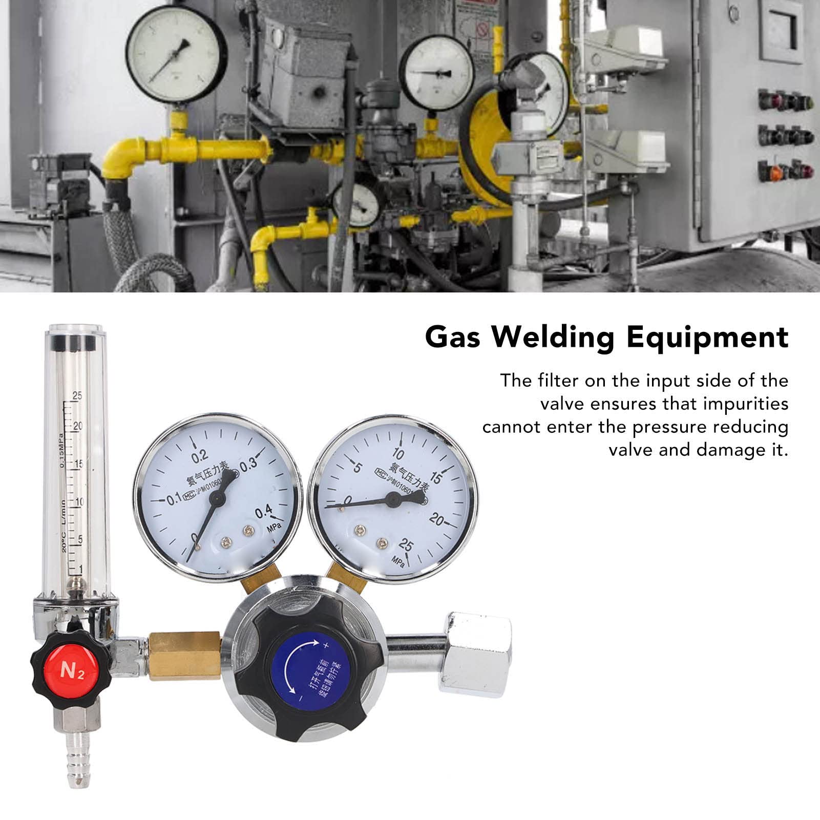 Débitmètre d'azote, Vanne de Régulation de Gaz d'azote à Haute dureté de Grande Précision pour Laboratoire
