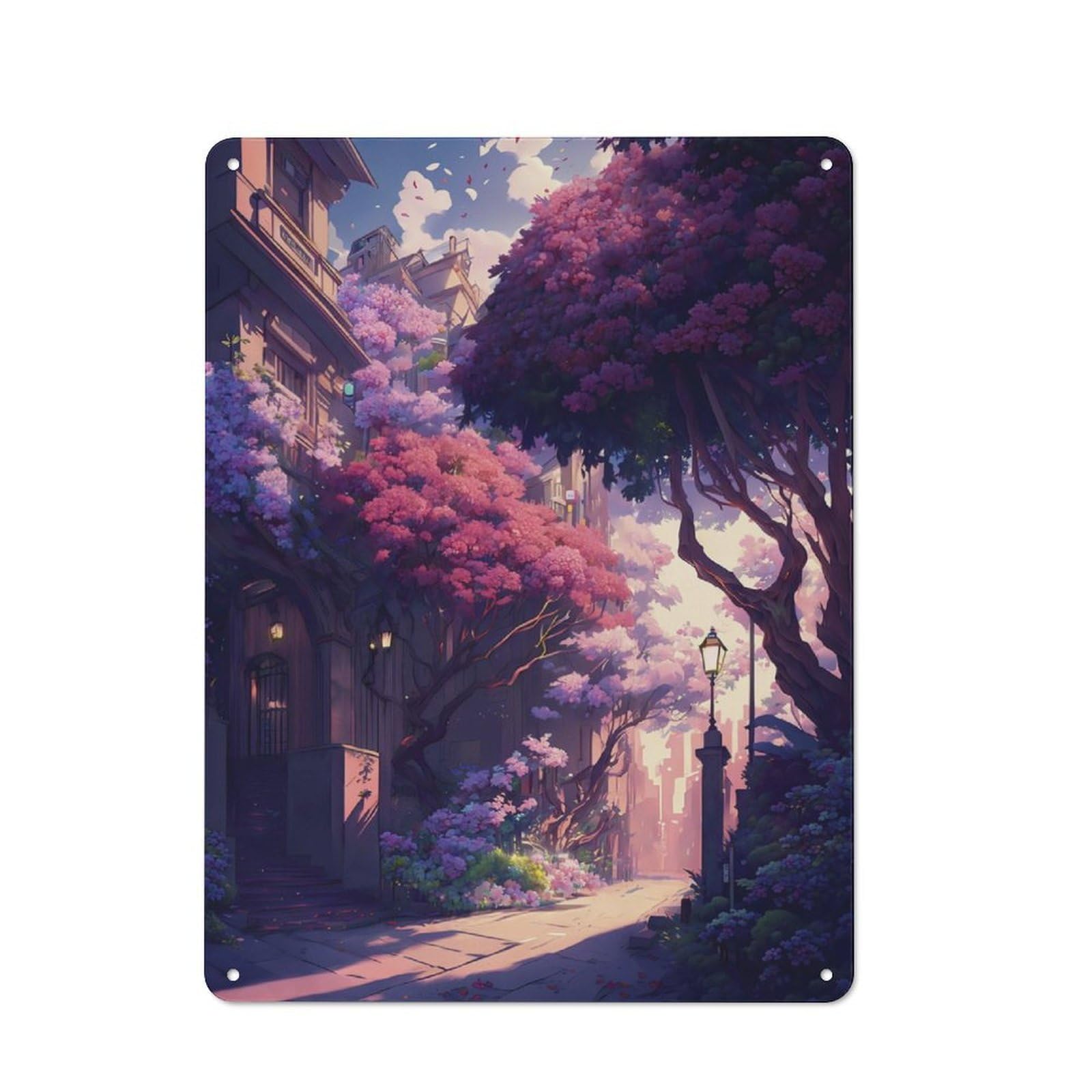 Junmoney Floral City Retro-Style Metal Plaque 40X30cm For Kitchen Or Home Bar, Gift For Home Bar Enthusiasts During The Christmas Season