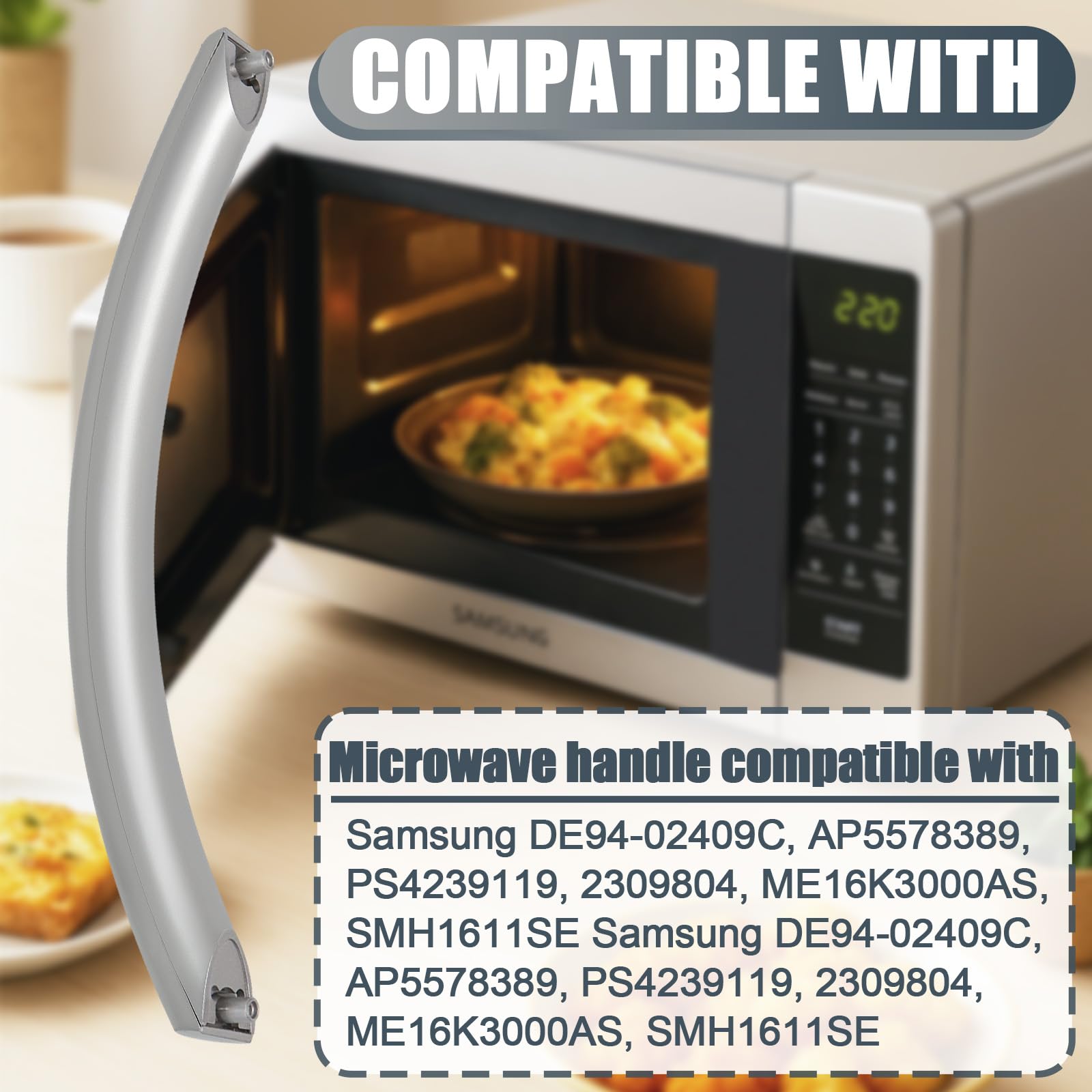 Wadoy Compatible with Samsung Microwave Door Handle, Replace