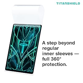 TitanShield | Inner Sleeves | Perfect Fit Card Sleeves | Compatible with Pokmon Cards MTG Magic The Gathering Lorcana | for Double Sleeving (360 - Sealable, 150 ct)