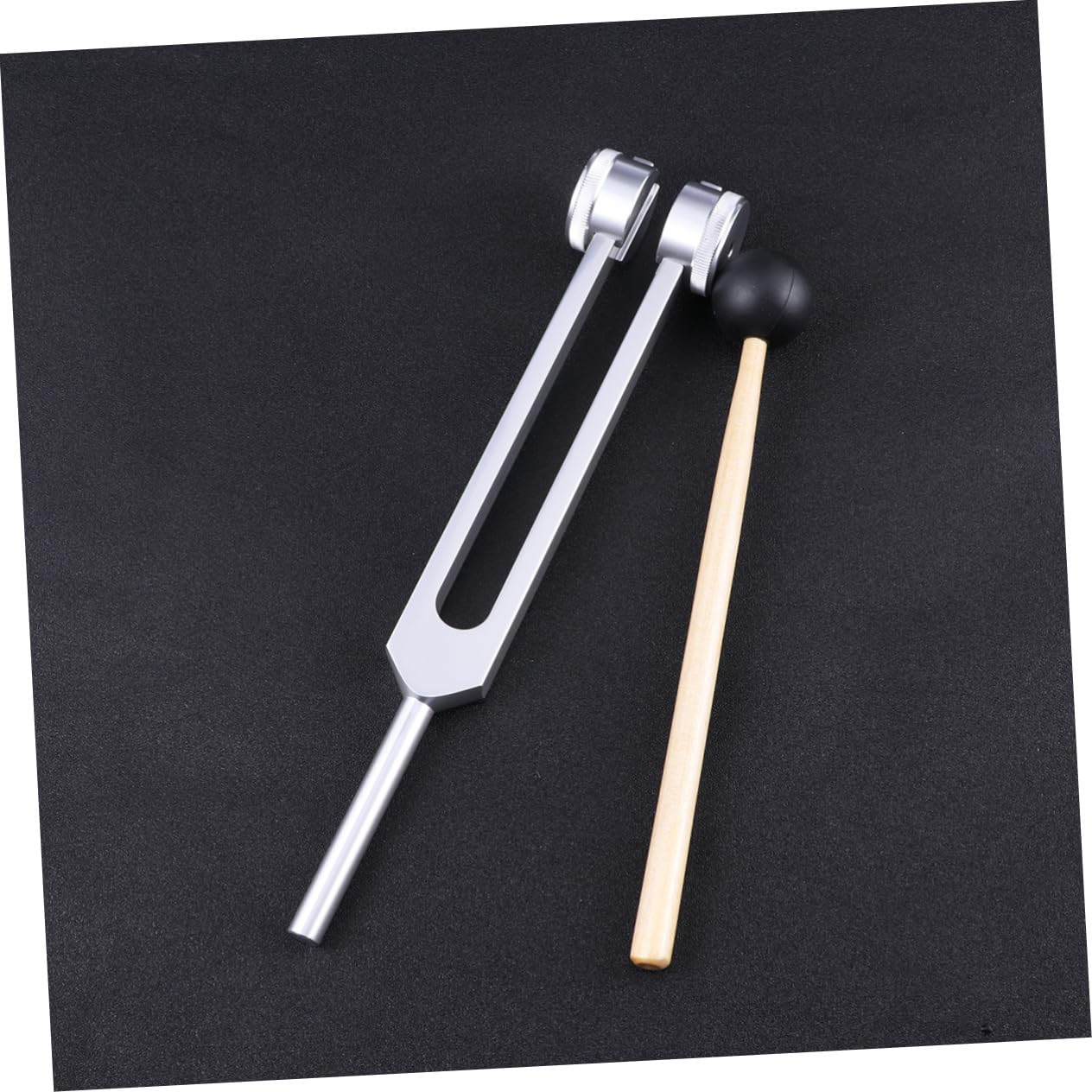 Sosoport 1Pc Tuning Fork Hammer Set Clinical Grade Aluminum Tuning Fork with Silicone Hammer for Professional Use for Vibration Sense Checks and Healing Tuning Fork Hammer