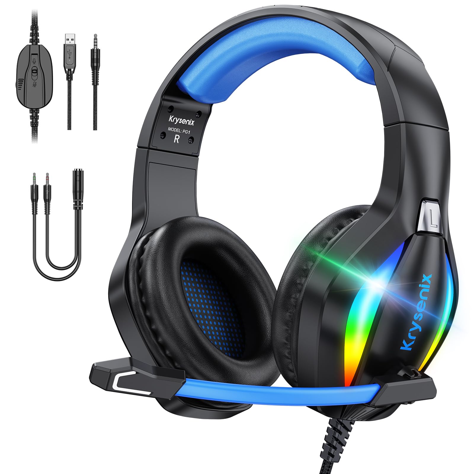 Amazon.com: Krysenix PG1 Gaming Headset for PS4, PS5, PC, Switch