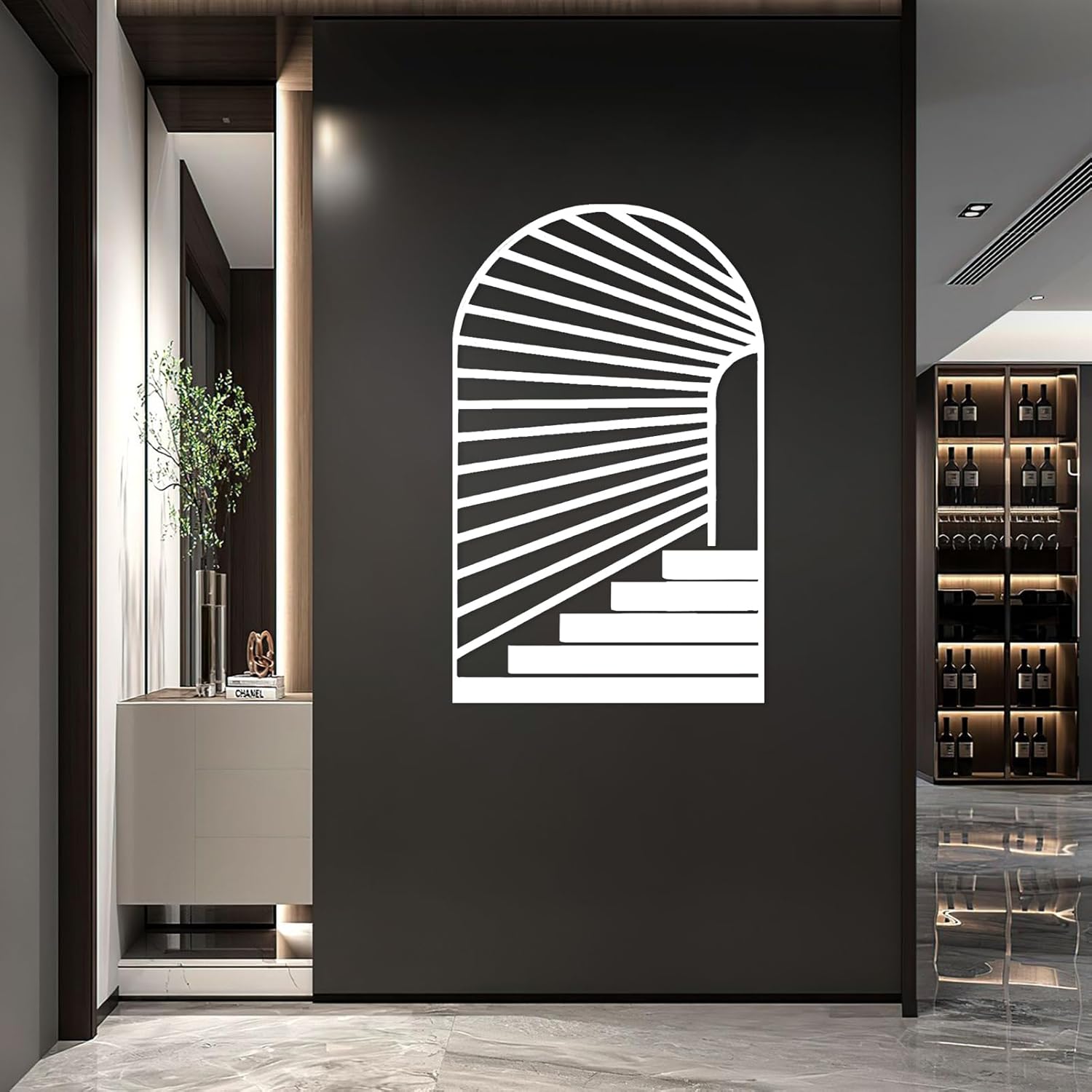 Metal Arch With Sunrise Wall Art, Arched Metal Wall Decor, Wall Hanging Sunrise