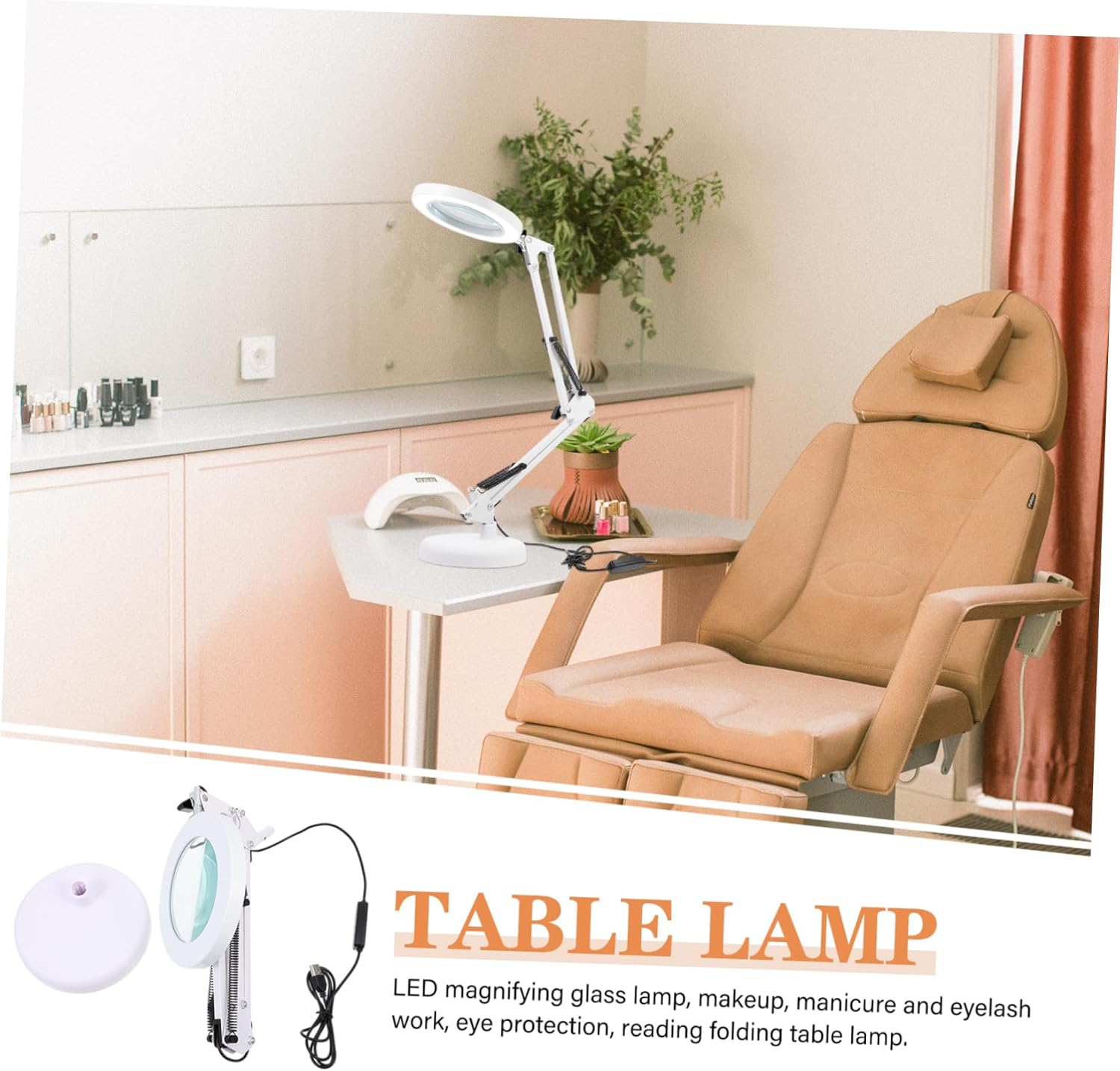 jojofuny Magnifying Needlework Led Magnifier Lamp for Jewelry Making Eye Protection Table Lamp