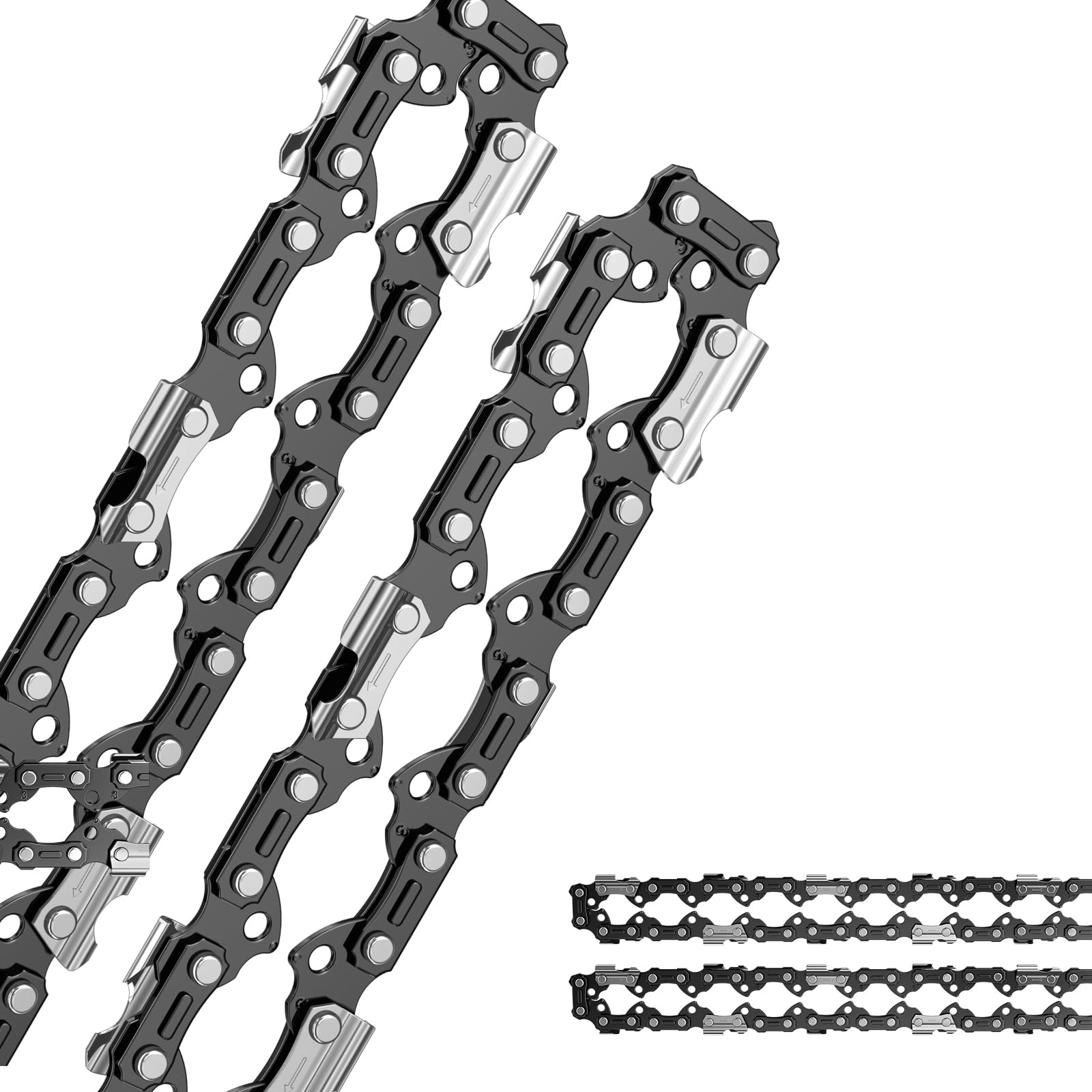 Pack de 2 Cadenas de Motosierra 0.325" para Espadas de 45 cm 72 Eslabones 1.5mm Cadena de bajo retroceso 058