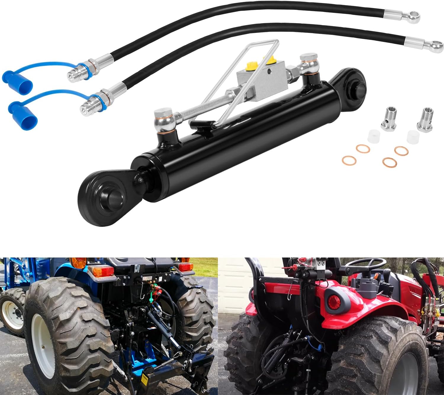 Hydraulic Top Link Cat. 1-1 18 1/8” – 26 3/8” with Locking Block and 2 ...