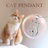 Vista 2 de FLYOW Elephant Necklace Cat Necklace Panda Neklace Horseshoe Necklace Squirrel Necklace Unicorn Necklace Sterling Silver Animal Necklaces for Women