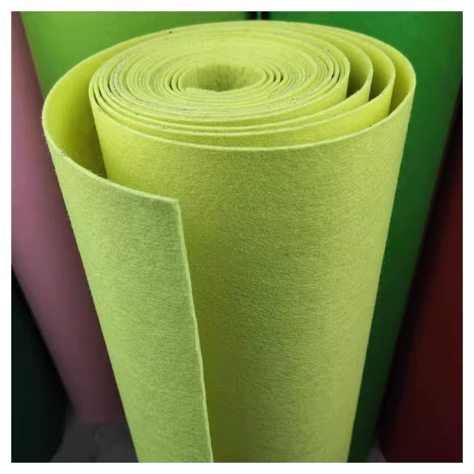 Nonwoven Patchwork 47 Colors Felt Fabric By The Metre 2mm Thick For Handicraft Sewing Patchwork Craft Projects DIY Christmas Decorations 100 Cm Wide Sold By The Meter(Color:light green)
