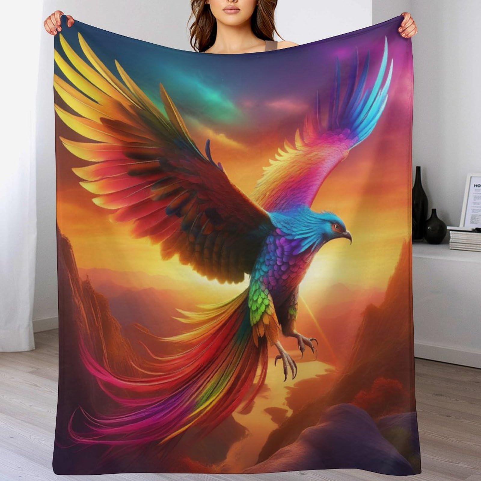 Couverture flannel polaire Phénix Douce haut de gamme pour séjour