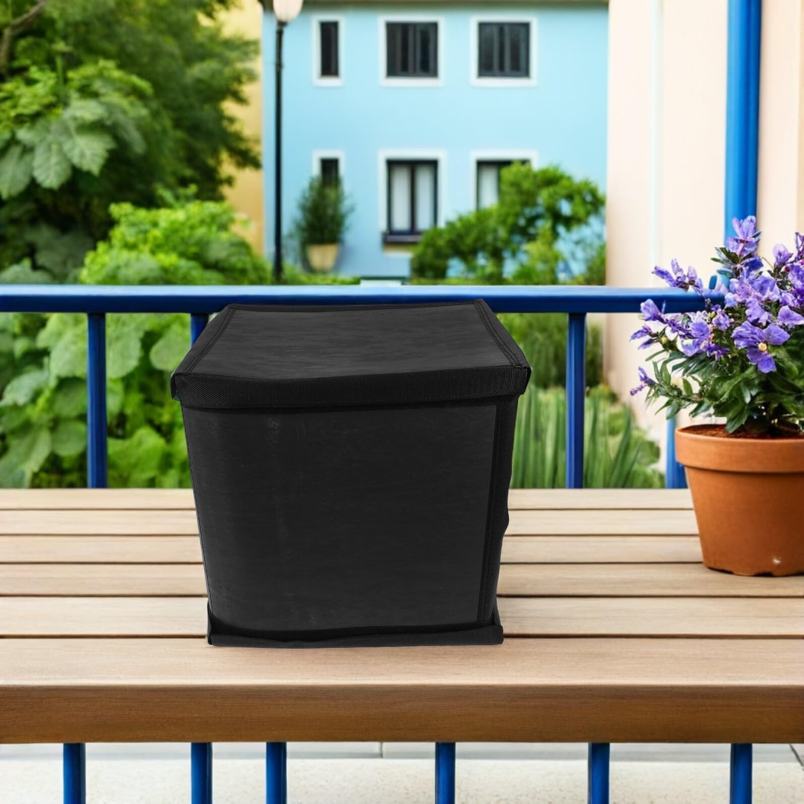 Abaodam Schalldichte Schallabsorbierende Generatorabdeckung 31x27cm Vibrationsdämpfendes Gehäuse aus Dämmmaterial für Luftpumpen und Kleinmaschinen Tragbare Schallschutzbox für Terrasse