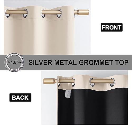 Miniatura 4 de Rutterllow - Cortinas completamente opacas de dos capas para dormitorio, 52 pulgadas de ancho x 72 pulgadas de largo, paneles de cortina de ventana