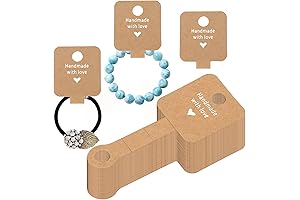 jijAcraft 100Pcs Bracelet Display Cards with Adhesive for Jewelry Packaging