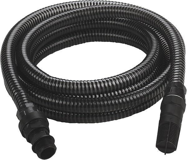 Einhell Tuyau d'aspiration noir 7 mètres avec embouts en PVC - 1