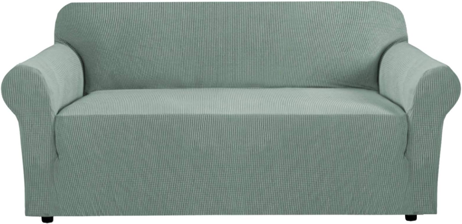 1 Piece Sofa Cover for 3 Seat Cushion Sofa High Stretch Sofa Cover with Anti-Slip Foams Spandex Slipcover Stylish Jacquard Couch Cover Slip Resistant Furniture Protector for Sofa,Sage