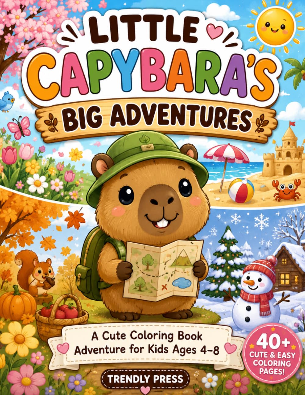 Little Capybara's Big Adventures: A Cute Coloring Book Adventure for Kids Ages 4–8