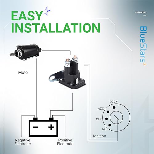 Miniatura 8 de BlueStars 725-1426 Solenoide de arranque - Compatible con MTD 925-1426 925-1426A 725-1426A 725-0771 925-0771 Snapper 18817 75671 Toro 112-0309