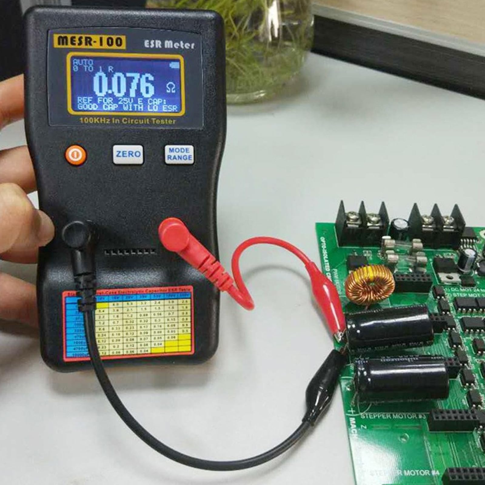 Comando Misuratore sedimentazione del condensatore Dispositivo a basso potenziale nel circuito con tabella riferimento pubblicata per strumento analitico elettronico Tester del