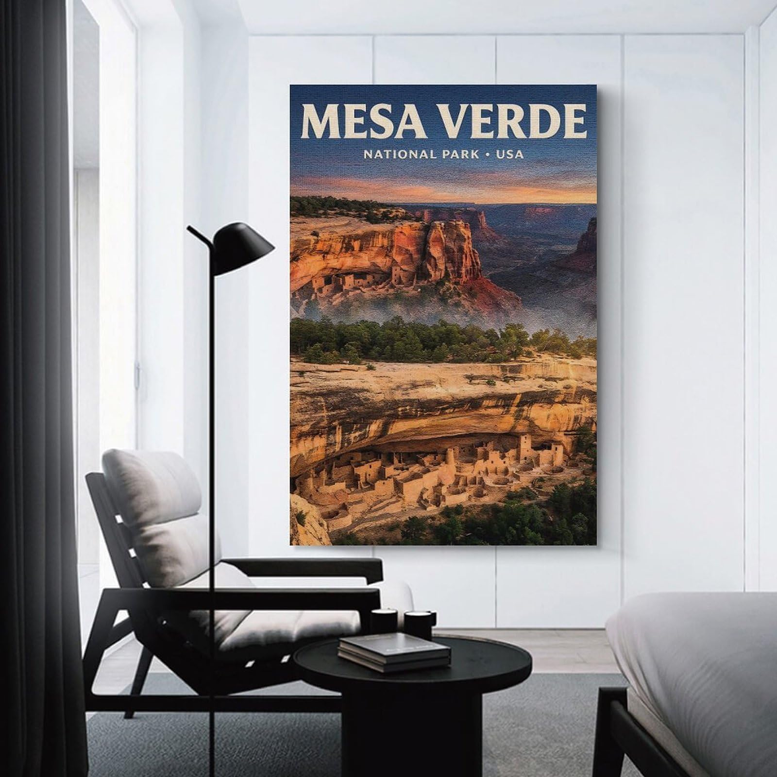Junmoney Wall Picture Print Mesa Verde National Park Travel, 24x36inch(60x90cm), for Workspace Walls, Study Corners Or Bedrooms, A Smart Decor Choice for Study Walls
