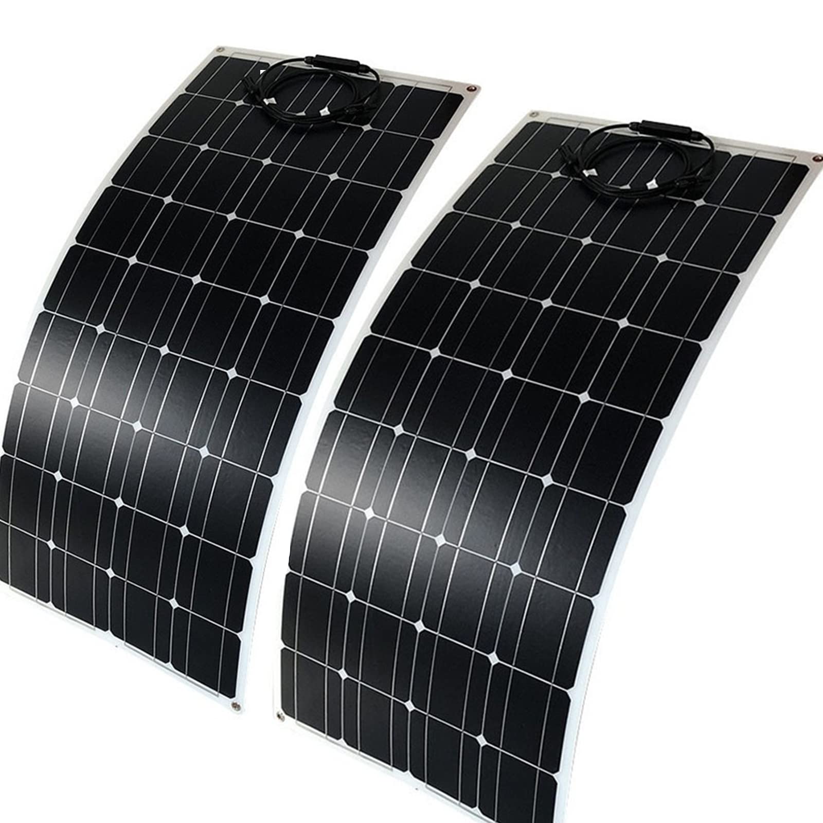 Półelastyczny panel fotowoltaiczny 100W, monokrystaliczny panel słoneczny, elastyczny panel przyczepy kempingowej, panel słoneczny (200W)