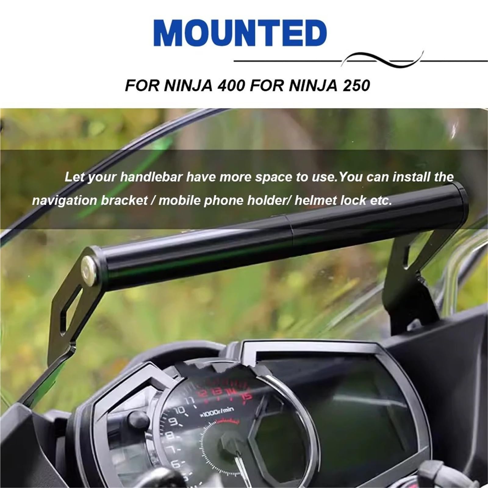Uchwyt GPS Do NINJA250 400 motocyklowy wspornik nawigacji GPS uchwyt wspornika zestaw do montażu telefonu komórkowego Motocyklowy uchwyt nawigacyjny GPS