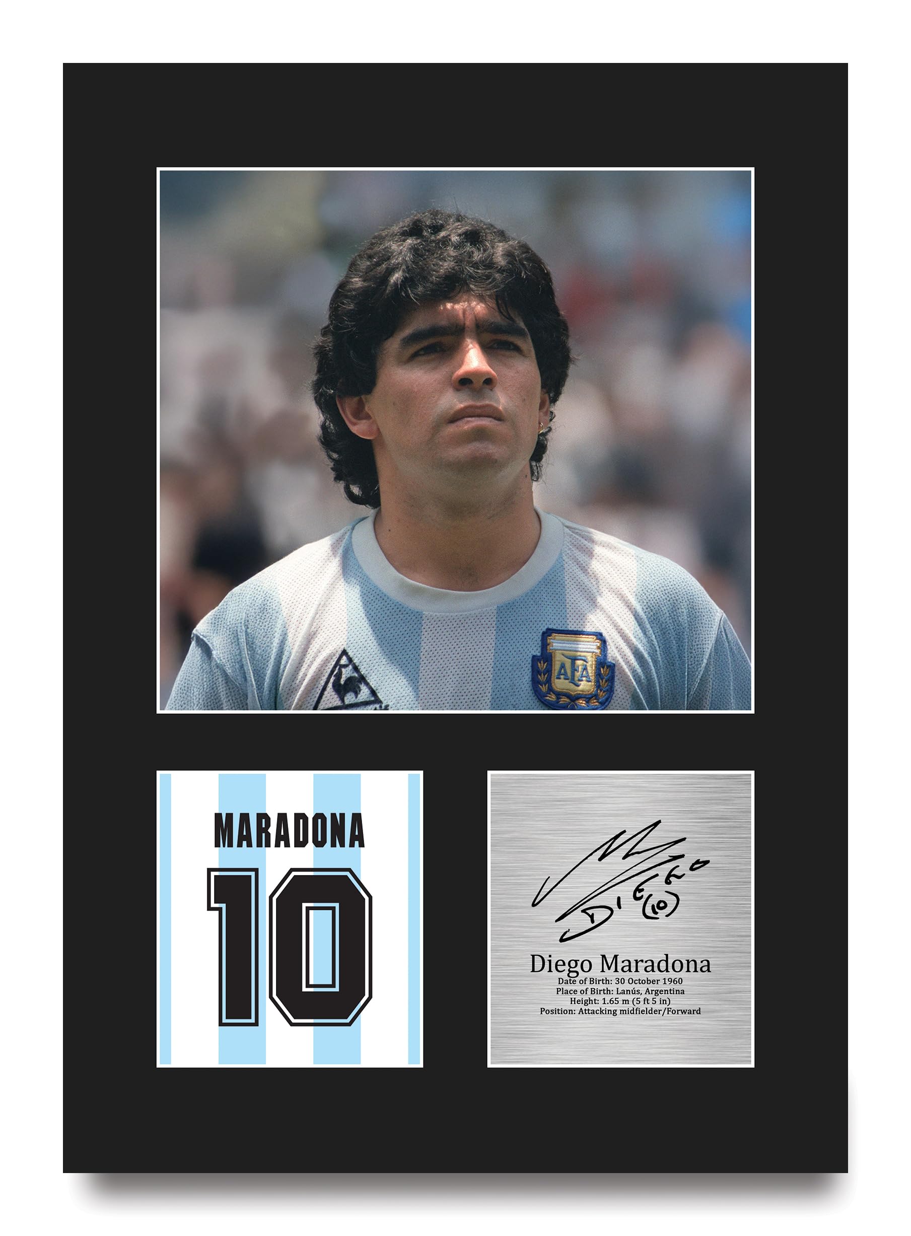 HWC Trading Diego Maradona Argentina Gifts Printed Signed Autograph Picture for Football Fans and Supporters - A4 Portrait