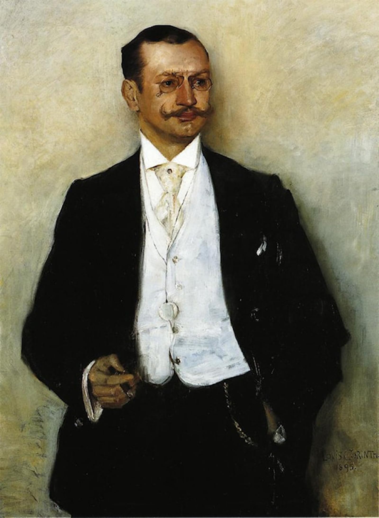 SERENDIPITP Abstract Painting Mural Print Picture Wall Decor Painting Portrait of the Karl Strathmann Lovis Corinth Vintage Wall Artwork for Home Decor 60x90cm