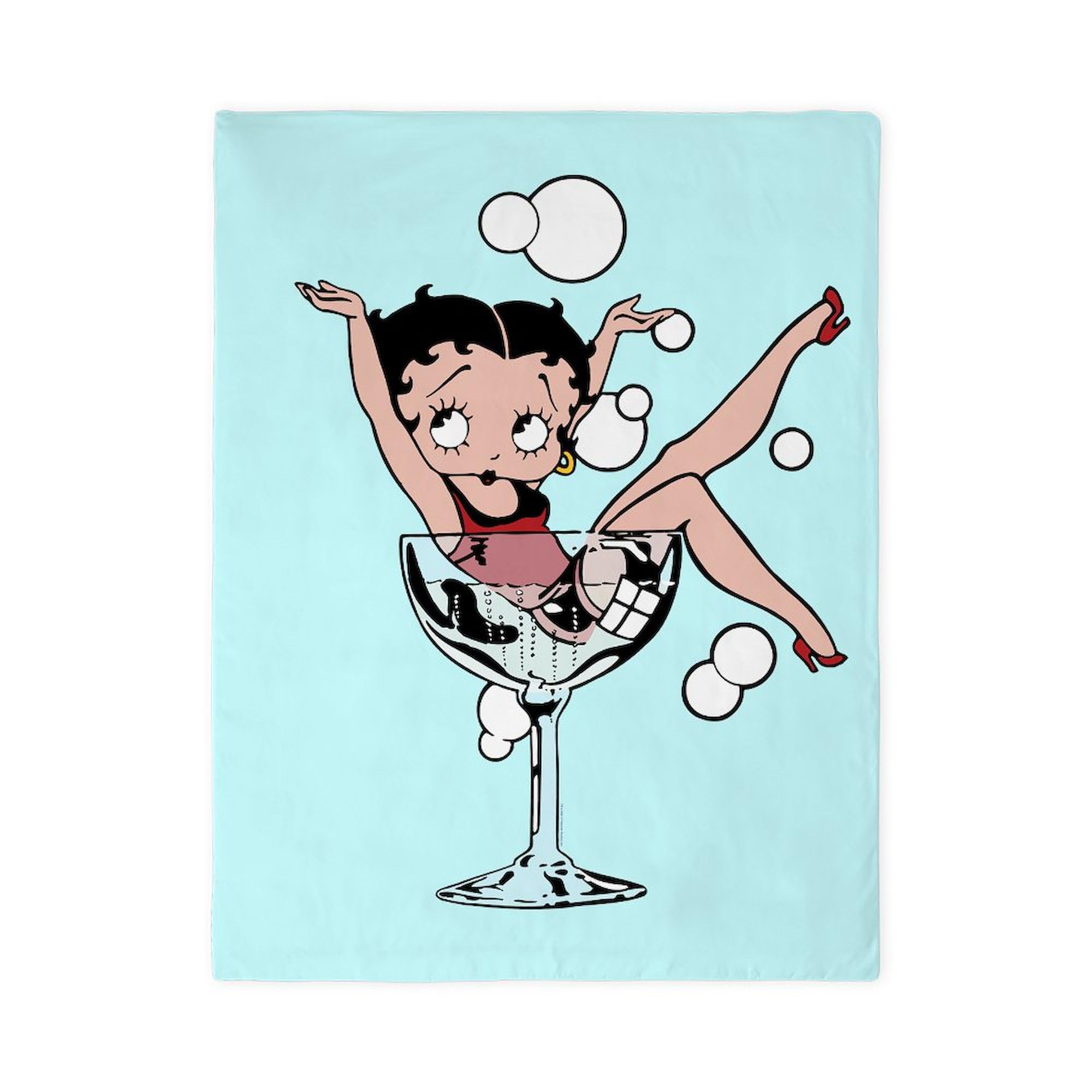 CafePress Betty Boop Champagne Dreams Twin Duvet Cover, Printed Comforter Cover, Unique Bedding,