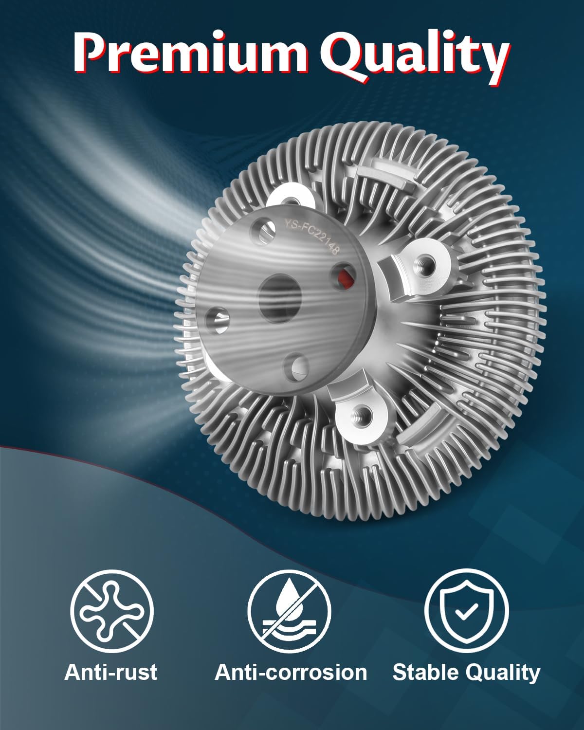 22148 Thermal Fan Clutch Fits 1984-2006 Jeep Wrangler Cherokee Wagoneer Comanche & American Motors Eagle 2.1-4.0L Serpentine Belt