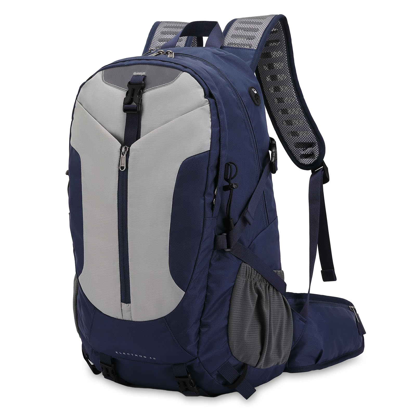 UtiaMiaoGonGo Wanderrucksack Herren Damen 40L Wasserdichter Rucksack Leicht Groß Reiserucksack Trekkingrucksack mit Regenhülle Für Klettern Radfahren Bergsteigen, Blau