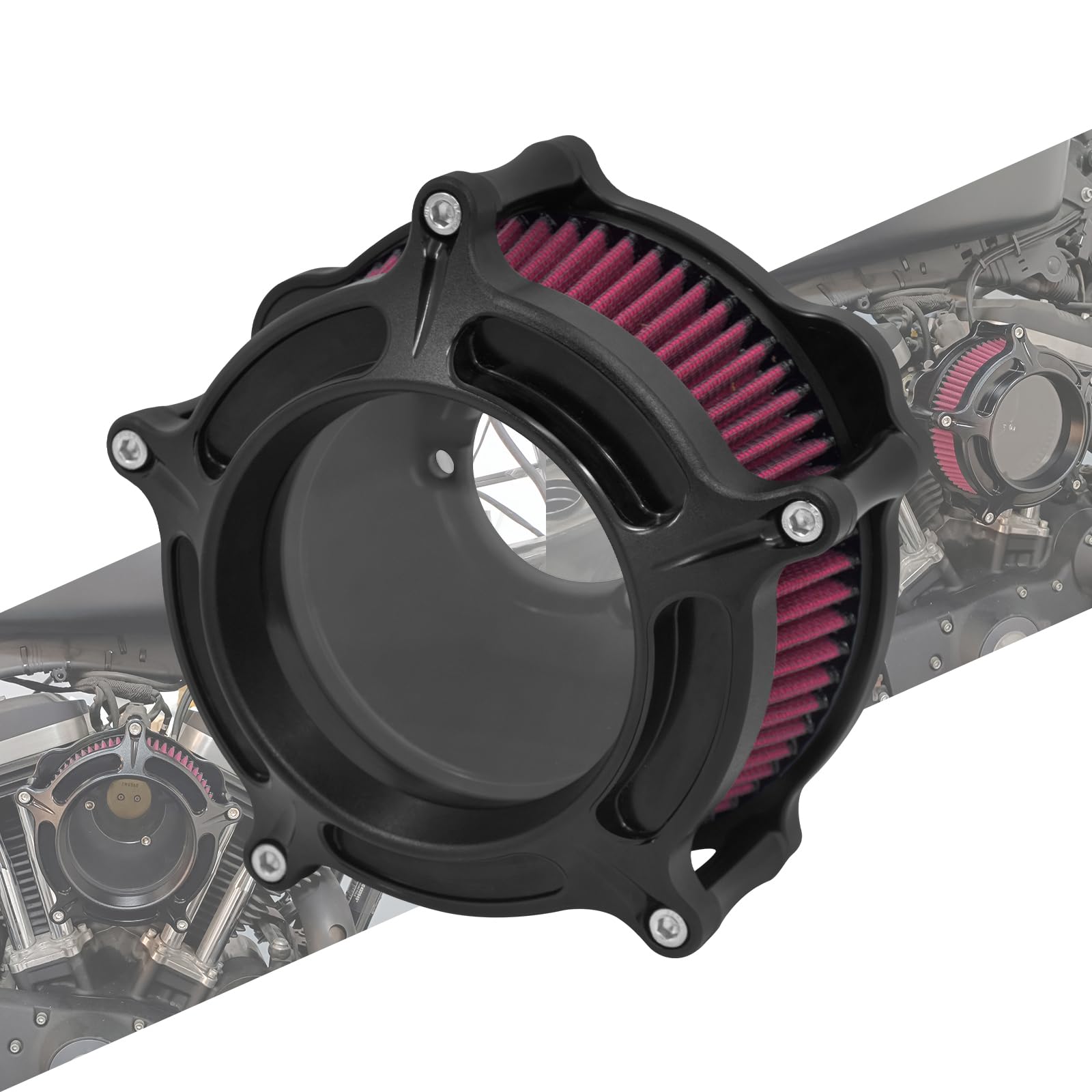 Filtro Dell'Aria Per Harley Sportster - Nero, Per XL883 E XL1200 (2004-2015), Riutilizzabile E Facile Da Pulire - Foto 2