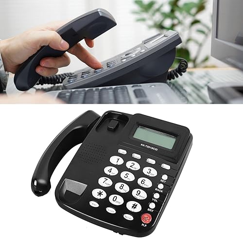 Miniatura 2 de Zopsc Teléfono fijo con botones grandes mejorados, teléfono fijo con cable para personas mayores, teléfono con cable manos libres con pantalla de