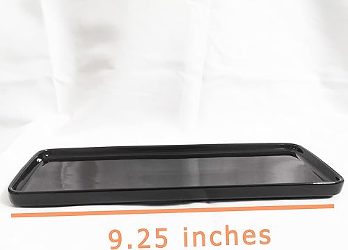 Miniatura 2 de Bandeja de fregadero de baño de cerámica bandeja negra delgada bandeja jabonera de tela vela dispensador de toallas titular m