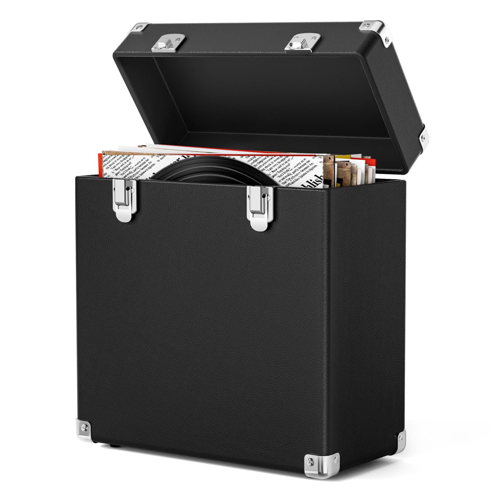 Vinyl Record Storage Box, Lp Album Storage Display Box, Dustproof and Waterproof Vinyl Record Organizer，vinyl storage for 30~50 Albums, Suitable for 7