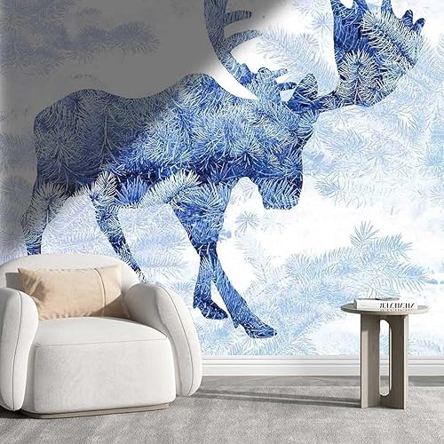 Papel tapiz Art Déco, papel de alce para decoración de pared, decoración de pared, versátil para varios espacios (59 pulgadas de ancho) x 48