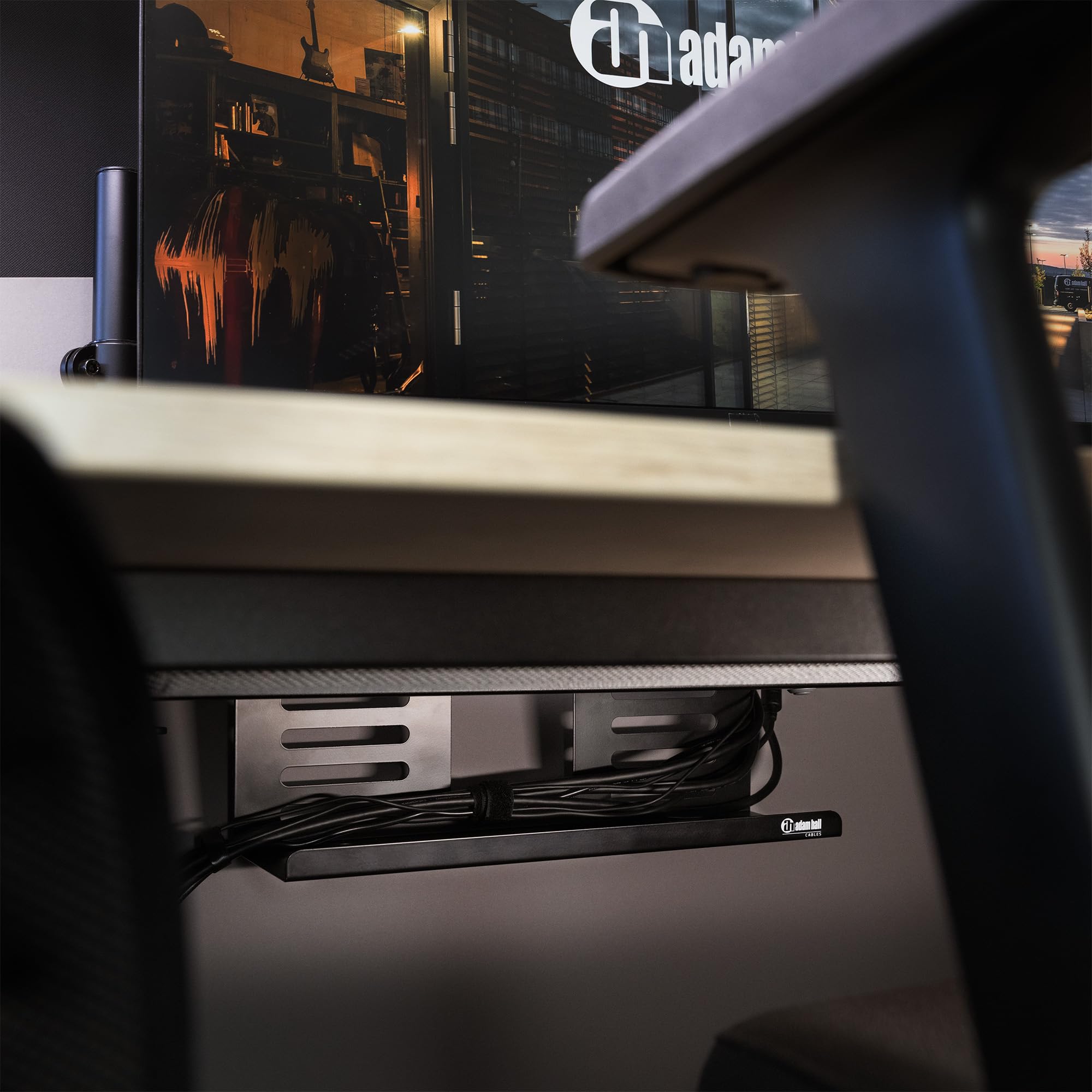Adam Hall Cables - Under-desk cable management tray, black - Image 2