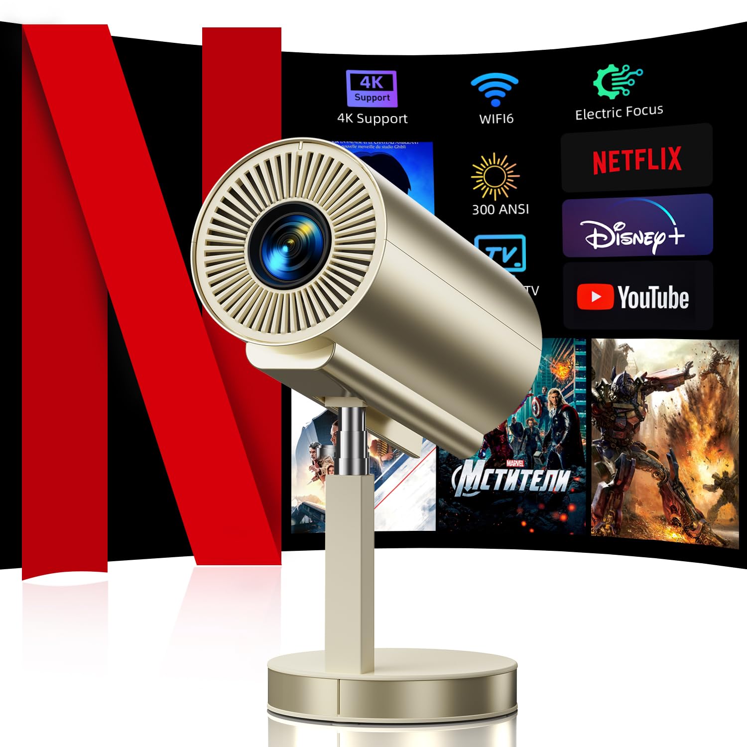 Amazon.co.jp: KOSCHEAL プロジェクター 家庭用【Android TV搭載